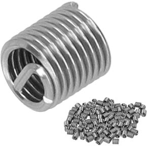 100 PCS Thread Repair Insert, M6 x 1 Helicoil Metric Thread Sleeves, Stainless Steel Wire Thread Sheaths with Different Length to Choose for Thread Repair(12mm)