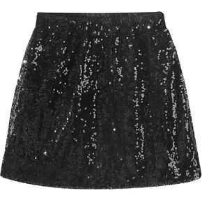 Noomelfish Girls Sparkly Sequin Skirt Kids Elastic Waist Mini Pencil Skirts (5-12 Years)