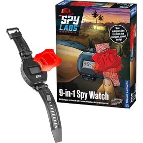 Thames & Kosmos Spy Labs: 9-in-1 Spy Watch | Time, Date, Alarm Clock, Stopwatch, Magnifying Glass, Secret Message Tools & More| Essential Gadget from The Detective Gear Experts for Young Investigators