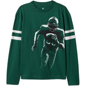 GAP Boys' Long Sleeve Varsity Graphic Tee