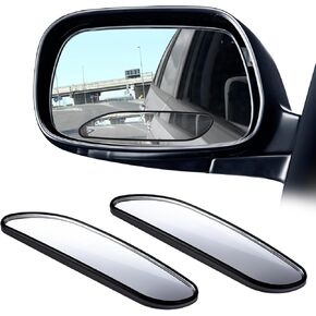 2 Pcs Blind Spot Mirror Adjustable Convex Reversing Auxiliary Mirror with Adhesive HD Glass Convex Rear View Mirror 5.2" Wide Horizontal Viewing Angle Side Mirror Blindspot Rearview Mirror Accessories