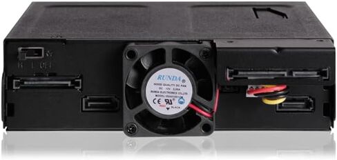 ICY DOCK 2 Bay 2.5 SAS/SATA SSD/HDD & (Ultra) Slim Optical Disk Drive CD DVD ROM Backplane Enclosure for 5.25" Bay | ToughArmor MB602SPO-B in Kuwait