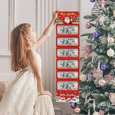 حاملي أموال عيد الميلاد للنقود، ومغلفات أموال مفاجئة للهدايا النقدية، وبطاقة هدايا عيد الميلاد للرجال والنساء والفتيات والأولاد، مع بطاقة ملاحظة ومغلف in Kuwait