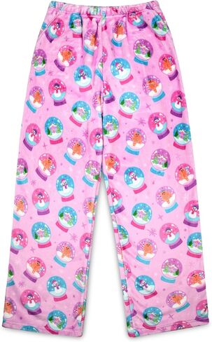 iscream Big Girls Silky Soft Plush Fun Print Fleece Pants - Holiday Twinkle Collection in Saudi Arabia