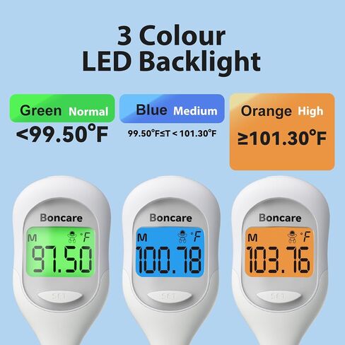 Boncare 9 Seconds Thermometer for Adults - Digital Oral Thermometer for Fever (White) in Saudi Arabia