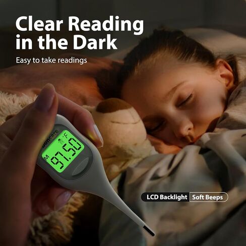 Boncare 9 Seconds Thermometer for Adults - Digital Oral Thermometer for Fever (White) in Saudi Arabia