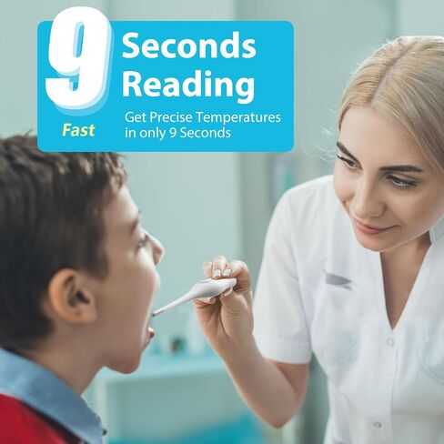 Boncare 9 Seconds Thermometer for Adults - Digital Oral Thermometer for Fever (White) in Saudi Arabia