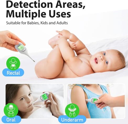 Boncare 9 Seconds Thermometer for Adults - Digital Oral Thermometer for Fever (White) in Saudi Arabia