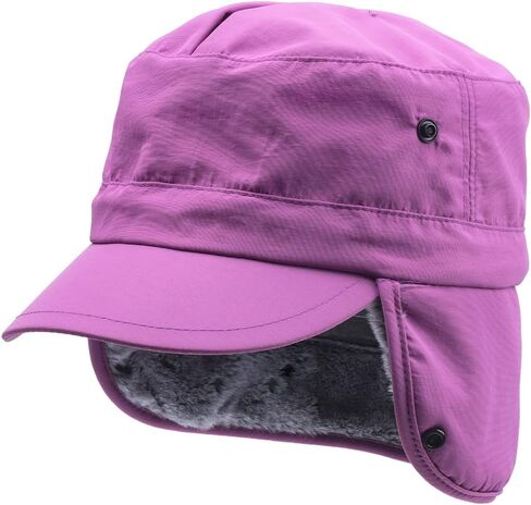 Winter Ear Flap Ushanka Fur Trapper Hat Winter Visor Warm Cadet Baseball Cap for Men Women in Saudi Arabia