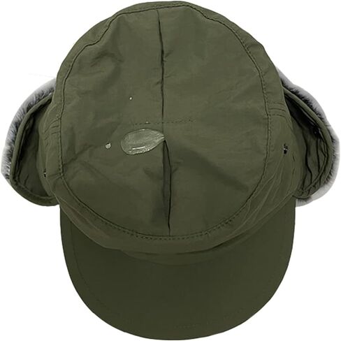 Winter Ear Flap Ushanka Fur Trapper Hat Winter Visor Warm Cadet Baseball Cap for Men Women in Saudi Arabia