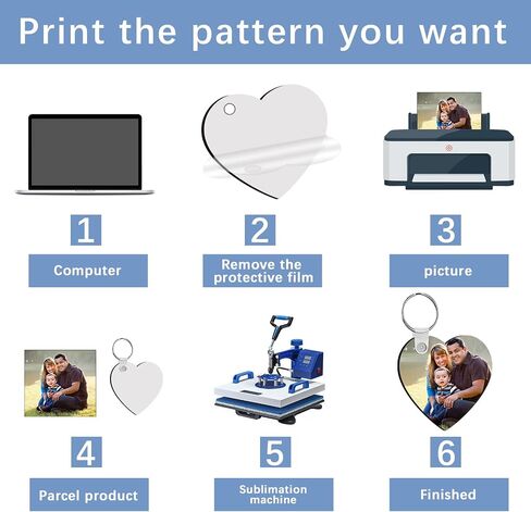 240Pcs Sublimation Keychain Blanks Double Sides 80 MDF Sublimation Keychains Blank with 160 Rings and Clips in Saudi Arabia