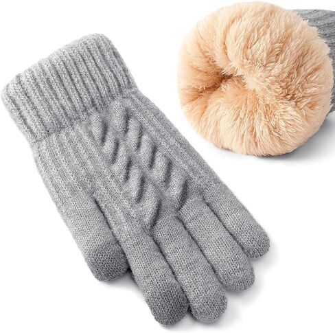 Clothirily Winter Gloves for Women, Touch Screen Gloves with Thermal Soft Lining, Elastic Cuff Winter Gloves for Cold Weather in Kuwait