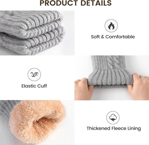 Clothirily Winter Gloves for Women, Touch Screen Gloves with Thermal Soft Lining, Elastic Cuff Winter Gloves for Cold Weather in Kuwait