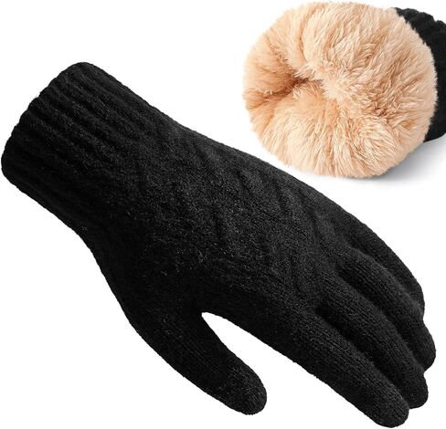 Clothirily Winter Gloves for Women, Touch Screen Gloves with Thermal Soft Lining, Elastic Cuff Winter Gloves for Cold Weather in Kuwait