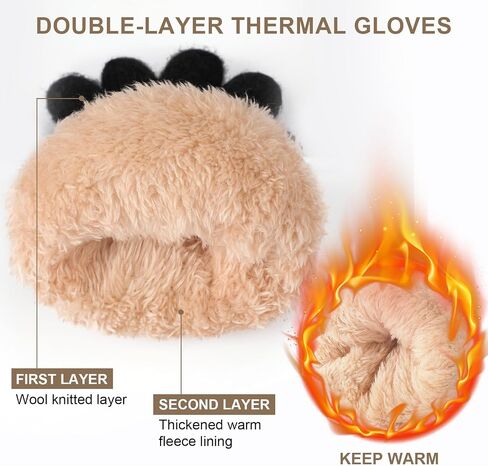 Clothirily Winter Gloves for Women, Touch Screen Gloves with Thermal Soft Lining, Elastic Cuff Winter Gloves for Cold Weather in Kuwait