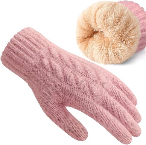 Clothirily Winter Gloves for Women, Touch Screen Gloves with Thermal Soft Lining, Elastic Cuff Winter Gloves for Cold Weather in Kuwait