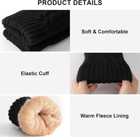 Clothirily Winter Gloves for Women, Touch Screen Gloves with Thermal Soft Lining, Elastic Cuff Winter Gloves for Cold Weather in Kuwait