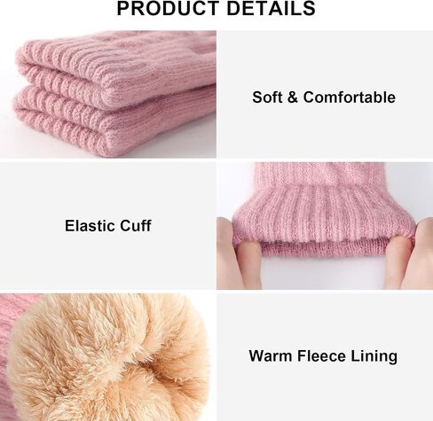 Clothirily Winter Gloves for Women, Touch Screen Gloves with Thermal Soft Lining, Elastic Cuff Winter Gloves for Cold Weather in Kuwait