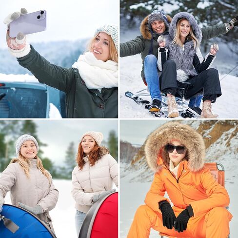 Clothirily Winter Gloves for Women, Touch Screen Gloves with Thermal Soft Lining, Elastic Cuff Winter Gloves for Cold Weather in Kuwait