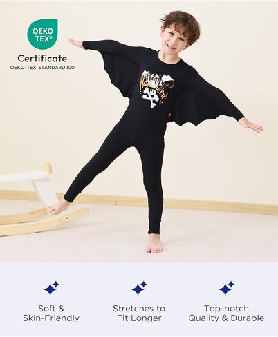 أطقم ملابس للأولاد من الخيزران الفسكوزي للهالوين بأكمام طويلة وجناح الخفاش in Kuwait