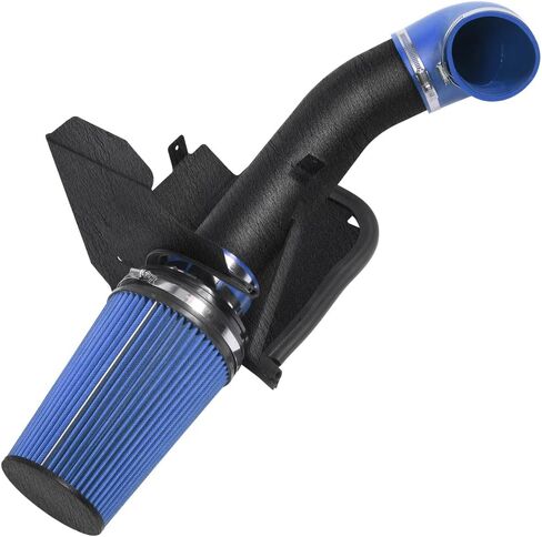 MooSun 4" inches Performance Cold Air Intake Kit with Filter & Powder Coated Intake Tube Pipe for 99-06 GMC Chevy 1999 2000 2001 2002 2003 2004 2005 2006 V8 4.8L/5.3L/6.0L (Black&Black) in Kuwait
