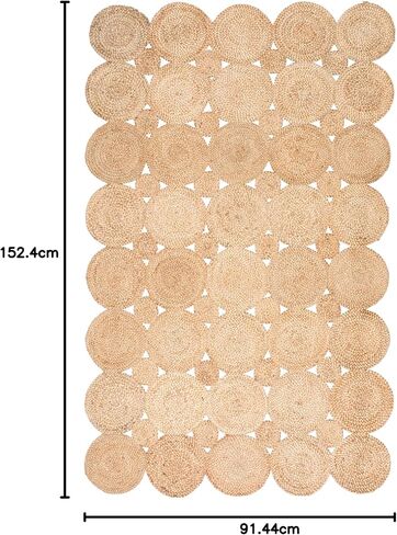nuLOOM Hand Woven Drusilla Area Rug, 3x5, Natural in Saudi Arabia