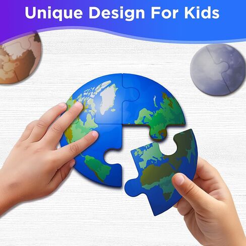 iPlay, iLearn Floor Puzzle for Kids Ages 4-8, Wooden Solar System Jigsaw Puzzle, 53Pcs Planetary Puzzle Game, Space Planets Learning Toy, Birthday Gift for 3-5 4-6 7 10-12 Year Old Boy Girl Child Teen in Saudi Arabia