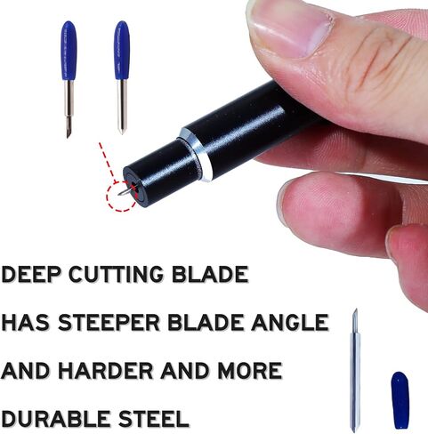 40 قطعة شفرات دقيقة 60 درجة بديلة لشفرات الكريكوت للصانع/الصانع 3 /استكشاف الهواء/الهواء 2/ الهواء 3/ التعبير، تستخدم للفيلم وورق الأرز والنسيج والكرتون الرقيق والجلد in Kuwait