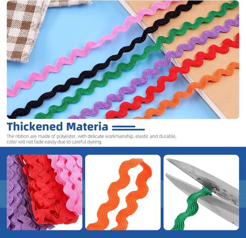 Glarks 1Pcs 27Yard/25M White Rick Rack Trim Ribbon Wave Sewing Bending Fringe Trim for DIY Sewing Crafts Wedding Bridal Dress Embellishment Party Decoration Gift Wrapping Supplies in Saudi Arabia