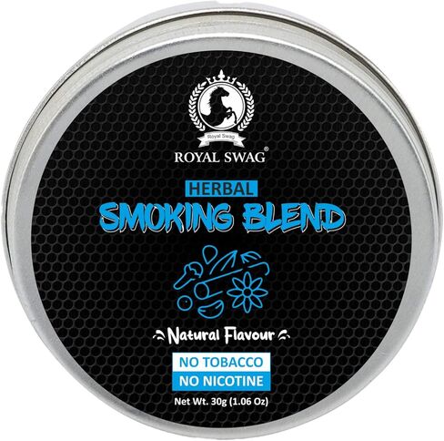Royal Swag Tobacco & Nicotine Free Smoking Mixture With 100% Natural Herbal Smoking Blend (makes 40 rolls) Tobacco Alternatives, Herbal Smoking Mix 1 Pack 30gm(1 Oz) in Saudi Arabia