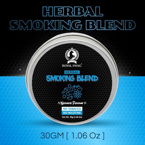 Royal Swag Tobacco & Nicotine Free Smoking Mixture With 100% Natural Herbal Smoking Blend (makes 40 rolls) Tobacco Alternatives, Herbal Smoking Mix 1 Pack 30gm(1 Oz) in Saudi Arabia