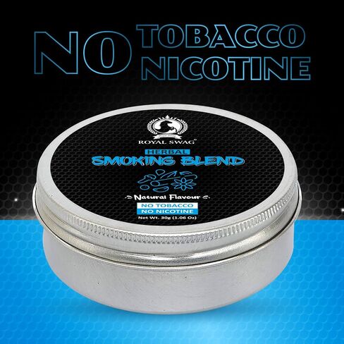 Royal Swag Tobacco & Nicotine Free Smoking Mixture With 100% Natural Herbal Smoking Blend (makes 40 rolls) Tobacco Alternatives, Herbal Smoking Mix 1 Pack 30gm(1 Oz) in Saudi Arabia