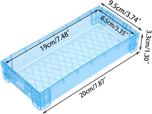 BTSKY Large Capacity Pencil Box, Office Supplies Storage Organizer Box, Brush Painting Pencils Storage Box Watercolor Pen Container Drawing Tools(6 Pack Clear) in Kuwait