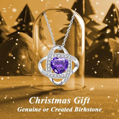 Birthstone Necklaces for Women,S925 Silver Jewelry with Birthstone Pendant Necklace Gifts for Mom,Wife,Sister,Girlfriend,Best Friend on Chrismas,Birthday,Valentines,Mothers Day,Anniversary with Exquisite Packaged Gift Box in Saudi Arabia