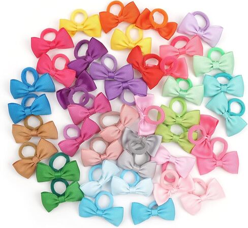 80 قطعة من ربطات شعر الأطفال من Yxiang، ربطات شعر صغيرة مقاس 5.08 سم، حامل ذيل حصان مرن، شريط شعر صغير للفتيات الصغيرات والأطفال في أزواج (40 لونًا) in Kuwait