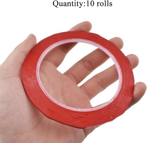 Whiteboard Tape,1/8 Inch White Board Tape Line Self Adhesive Pinstripe Tape Thin Tape for Dry Erase Board Accessories Art Pinstriping Tape Chalkboard Pin Striping Tape（10 Rolls,Red,3mm） in Saudi Arabia