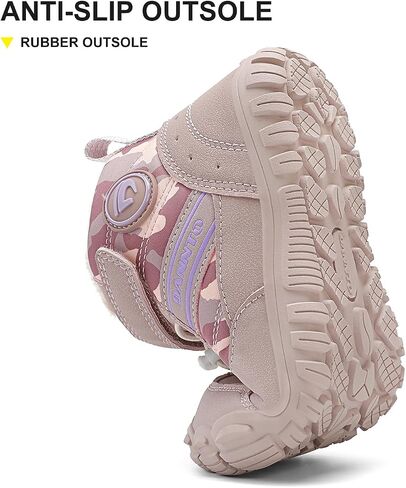 Dannto Kids Winter Snow Boots Boys Girls Wide Toe Box Warm Barefoot Hiking Shoes Fur Lined Outdoor Ankle Walking Boots in Saudi Arabia