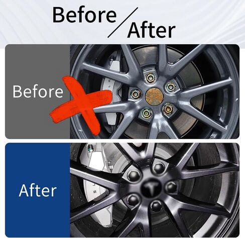 Car Wheel Center Hub Cap Kit with Logo, Hubcaps Accessories for TES la Model 3 Model Y 4 Black & Sliver Hub Center Caps + 22 Black Lug Nut Covers in Saudi Arabia