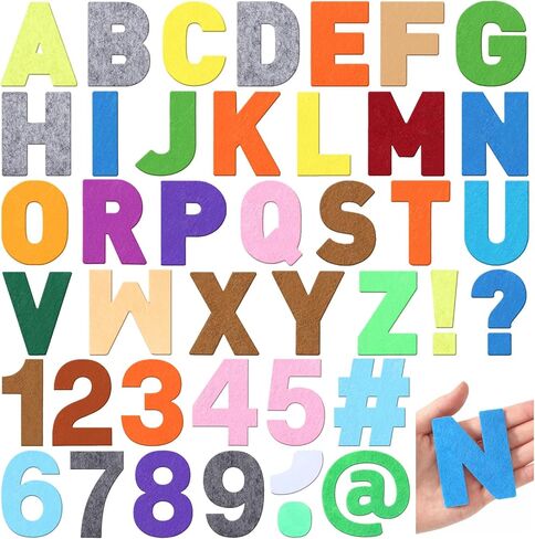 209 قطعة من ملصقات أرقام الحروف الكبيرة مقاس 2.5 بوصة DIY ملصقات الحروف الأبجدية الملونة ذاتية اللصق ABC اللباد تعلم أرقام الحروف ملصق للمدرسة والفصول الدراسية ونافذة صندوق البريد المنزلي ديكور in Saudi Arabia