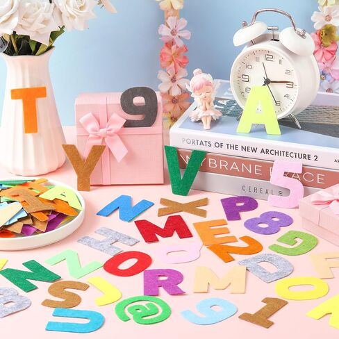 209 قطعة من ملصقات أرقام الحروف الكبيرة مقاس 2.5 بوصة DIY ملصقات الحروف الأبجدية الملونة ذاتية اللصق ABC اللباد تعلم أرقام الحروف ملصق للمدرسة والفصول الدراسية ونافذة صندوق البريد المنزلي ديكور in Saudi Arabia
