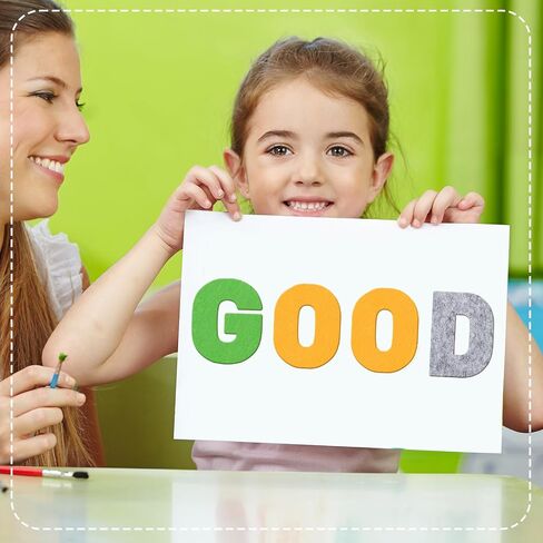 209 قطعة من ملصقات أرقام الحروف الكبيرة مقاس 2.5 بوصة DIY ملصقات الحروف الأبجدية الملونة ذاتية اللصق ABC اللباد تعلم أرقام الحروف ملصق للمدرسة والفصول الدراسية ونافذة صندوق البريد المنزلي ديكور in Saudi Arabia