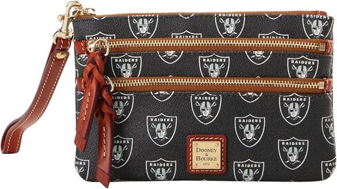 حقيبة يد Dooney & Bourke، وسوار معصم بسحاب ثلاثي من Nfl Raiders in Saudi Arabia
