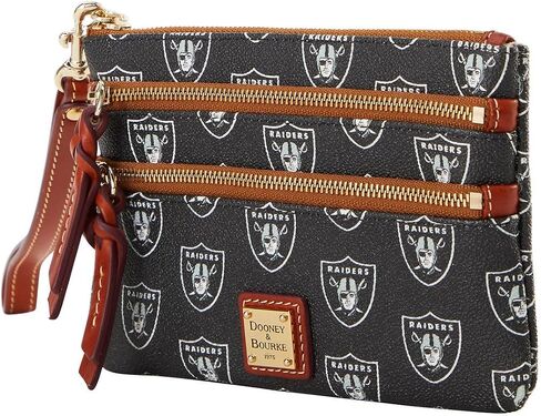 حقيبة يد Dooney & Bourke، وسوار معصم بسحاب ثلاثي من Nfl Raiders in Saudi Arabia