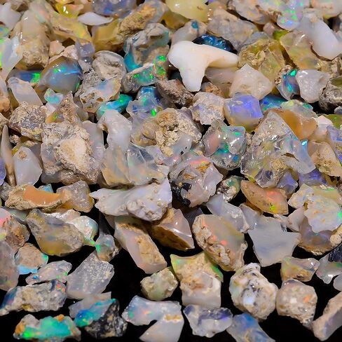 75 CTS Ethiopian Opal Raw, Fire Play Opal, Opal Supply, Jewelry Making Stones, DIY Crystals, Energy Stone, Chakra Opal, Healing Opals, Birthstone, Good Luck Gemstones, Opal Rough, Rainbow Opal in Kuwait