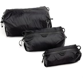 Peak Design Ultra Light Packing Cube for Quick and Efficient packing while travelling bundle (Black - XXS, XS, S)