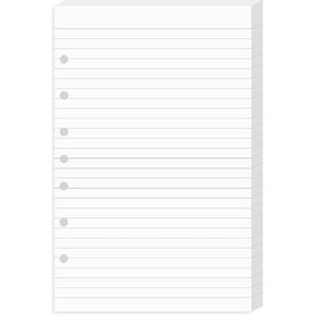 Lind Filler Paper for 3-Ring or 7-Ring Mini Binders 5.5"x8.5", 100 Sheets, 7-Hole, White