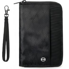 RFID Blocking Wallet Travel Pouch Passport Holder Slim Passport Pouch Passport Bag for Men/Women, Hidden Pouch for Cash, Credit Cards Waterproof Travel Wallet. G1-2 (Black)