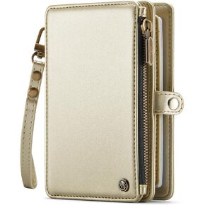 ASAPDOS Passport Holder for Travel, Passport Case Wallet with Strap Wristlet and Zipper Wallet for Men Women Blue