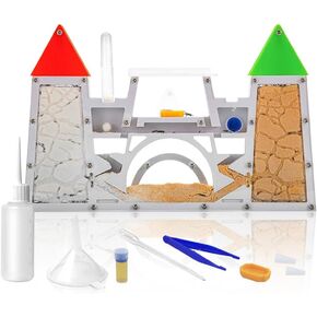 Ant Farm Kit for Kids, Sand Ant Colony Ant Farms Terrarium Kit for Kids, Educational & Learning Science Kit Toy for Boys, Girls & Adults (Red Green)