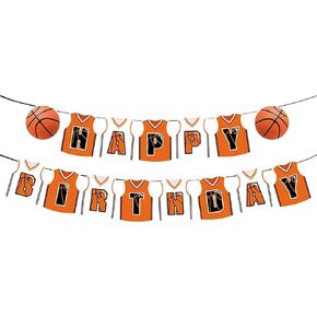 Basketball Happy Birthday Banner Basketball Themed Party Supplies Kids Teenagers Boys Photo Prop Basketball Sport Birthday Party Decoration